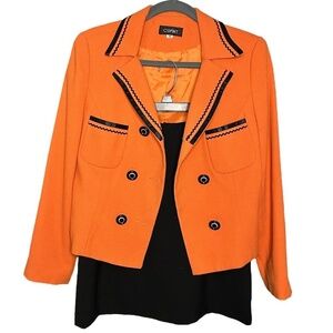 Vintage Black and Orange Skirt Set Size M